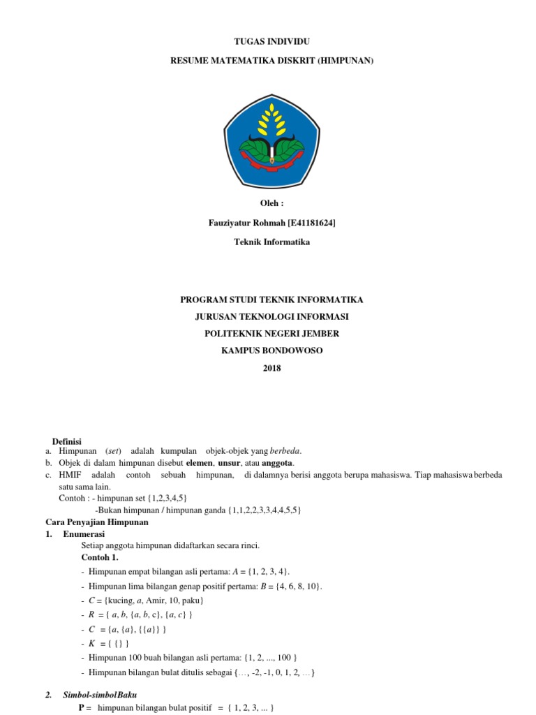 Mtk Diskrit Pdf