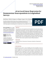 Imputation Based On Local Linear Regression For Nonmonotone Nonrespondents in Longitudinal Surveys