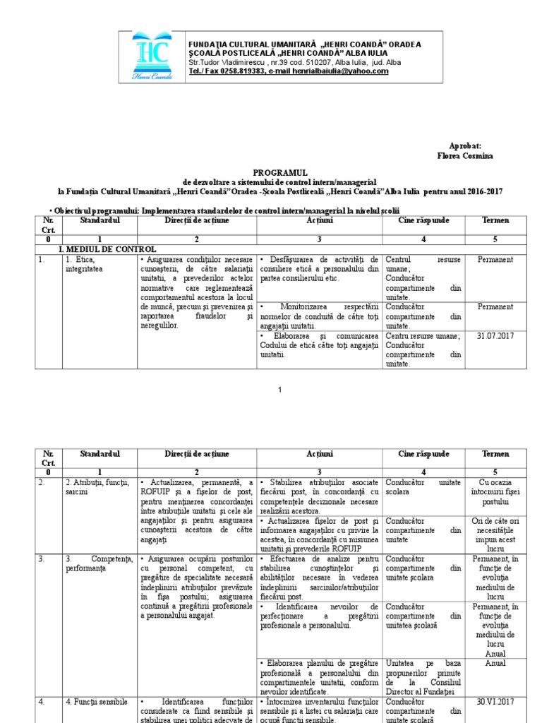 Program Dezvoltare SCIM Dupa 946 PDF