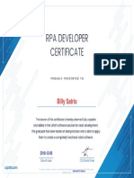 Billy - RPA Develeper Certification Uipath