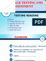 Testing Reading - Group 4