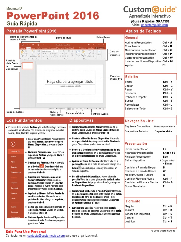 Powerpoint 2016 Guia Rapida PDF | PDF | Point and Click | Microsoft ...