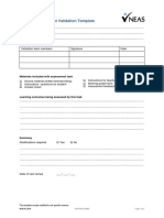 Assessment Validation Template