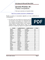 Taller 10 - Combinar Correspondencia