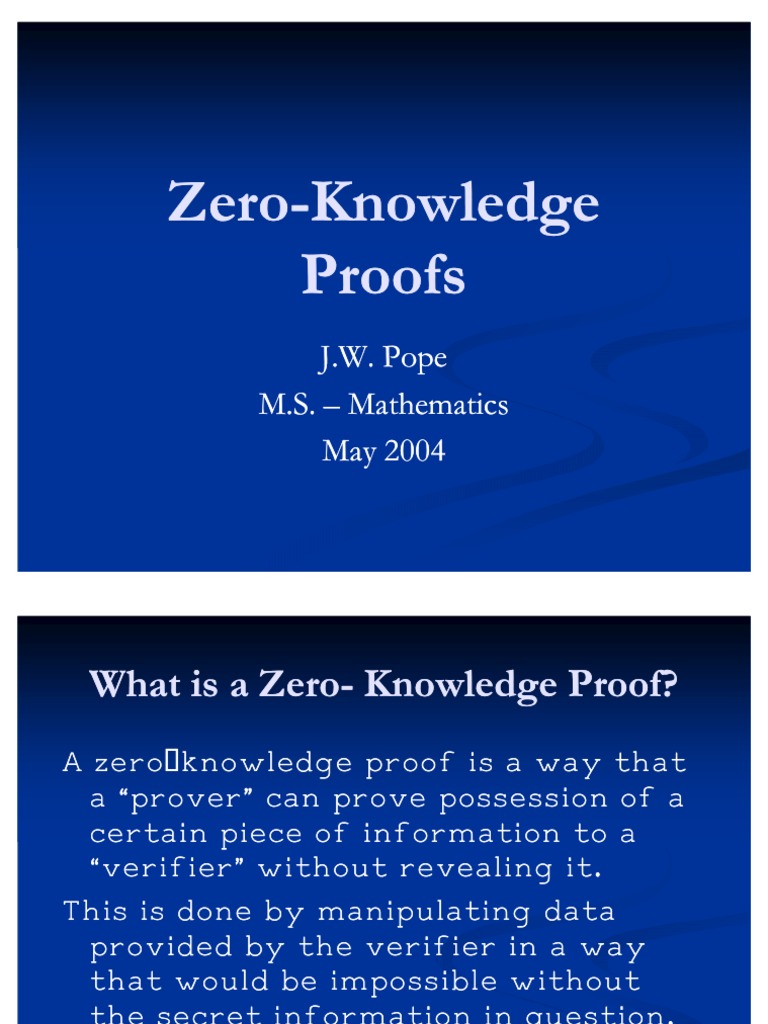 Zero Knowledge Proofs Overview | PDF | Applied Mathematics | Discrete ...