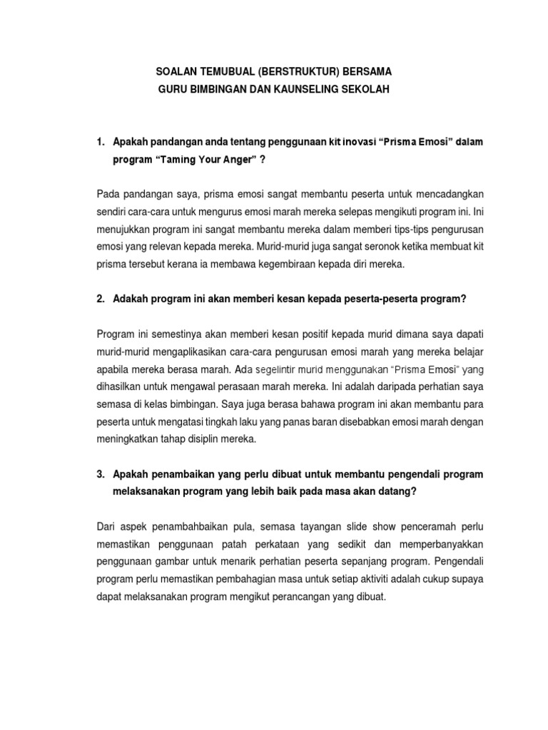Soalan Temubual Pdf