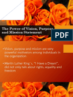 The Power of Vision, Purpose and Mission Statement