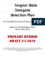 Washington State Democratic Party 2020 **DRAFT** Delegate Selection Plan [PRIMARY]