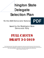 Washington State Democratic Party 2020 **DRAFT** Delegate Selection Plan [CAUCUS]