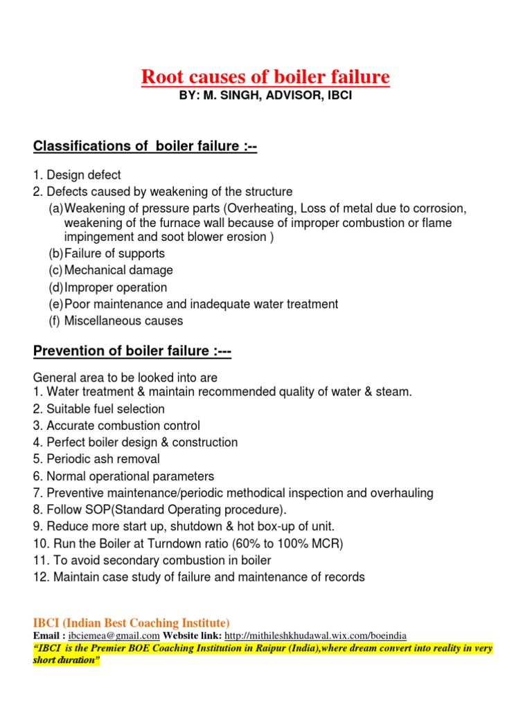 Root Causes of Boiler Failure PDF Boiler Corrosion
