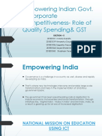 Empowering Indian Govt. & Corporate Competitiveness-Role of Quality Spending& GST