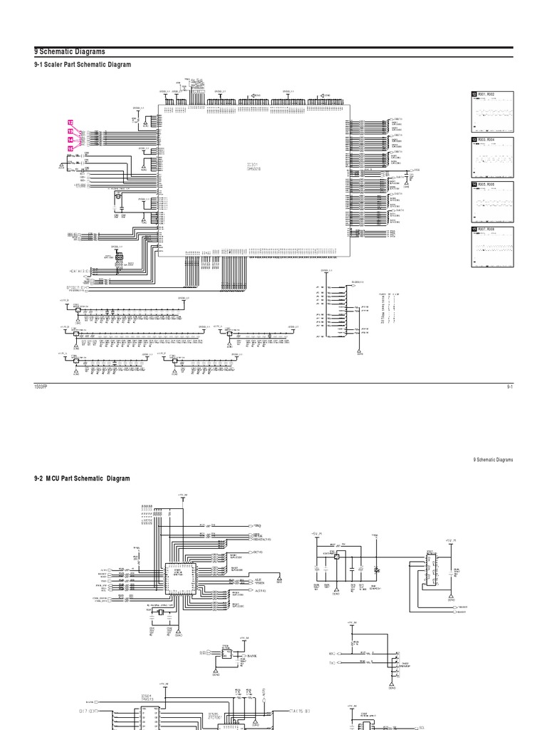 9 Schematic Diagrams: 9-1 Scaler Part Schematic Diagram | PDF ...