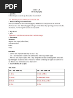Ink Chromatography Lab Guide | PDF | Chromatography | Ink