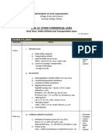 LMG 13: Other Commercial Laws: Final Term: Public Utilities and Transportation Laws