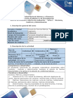 Guía de actividades y rúbrica de evaluación- Tarea 1- Vectores, matrices y determinantes