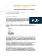 Técnicas en La Investigación y Promoción Del Potencial de Venta de Productos Elaborados