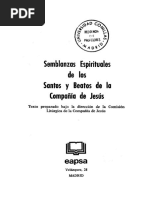 Semblanzas Espirituales de Los Santos y Beatos de La Compania de Jesus PDF