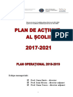 Plan de Actiune Al Scolii - Liceul Gh. R Roznov. 2017-2021