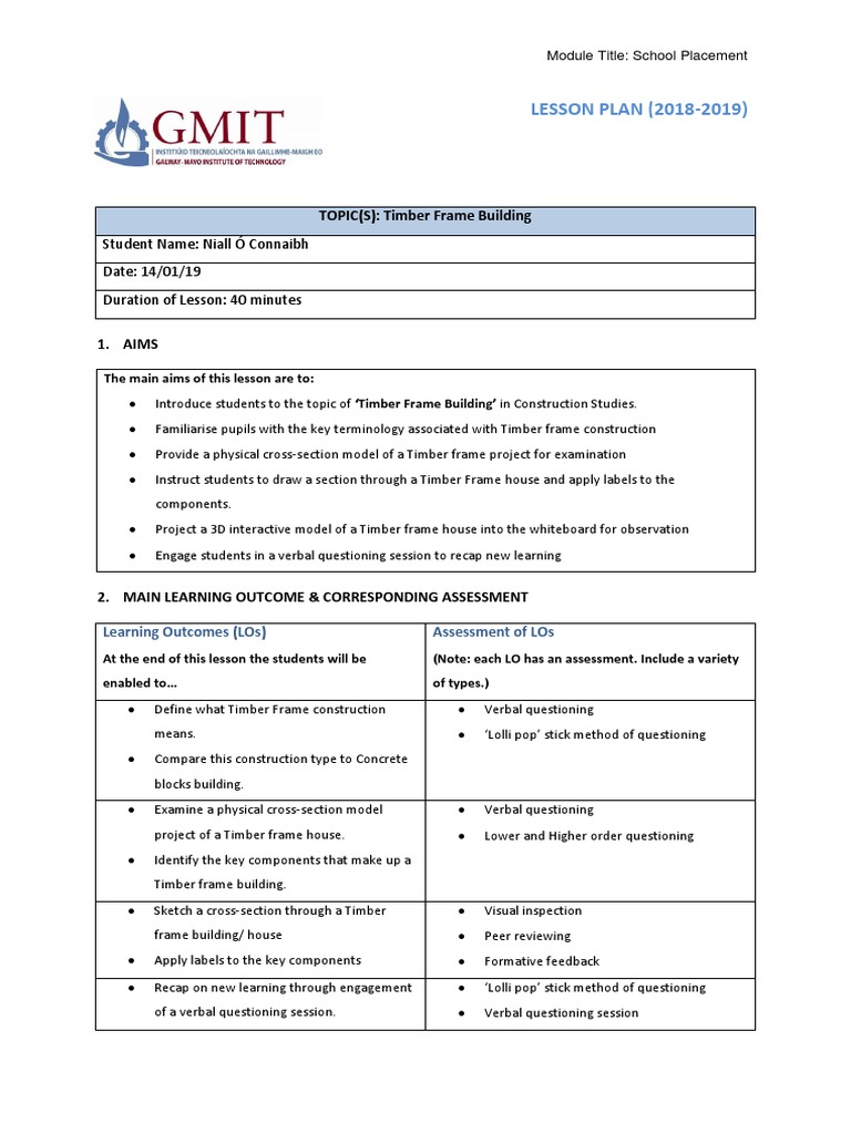 Lesson Plan 21 cs5 Week 6 | PDF | Classroom | Inclusion (Education)