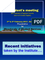 President's Meeting: Directorate of Student Services