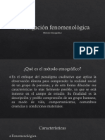 Investigación Fenomenologica. Métodos Cualitativos y Cuantitativos