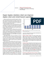 Hyper-Duplex Stainless Steel Can Improve Duplex Steel and Nickel-Based Superalloy