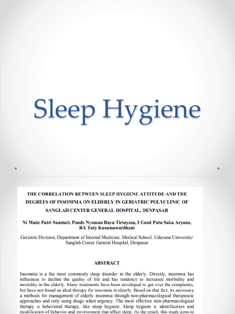Teknik Sleep Hygiene untuk Tidur Berkualitas | PDF
