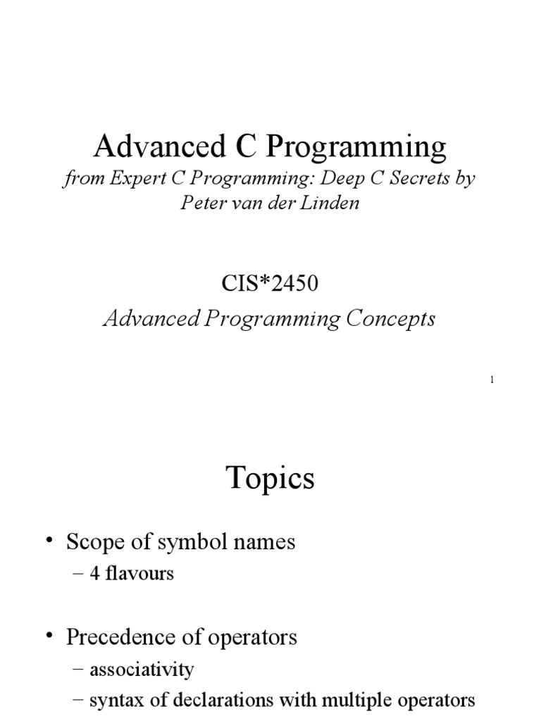 04 Advanced C Programming | PDF
