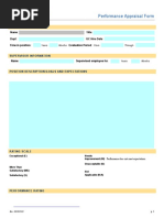 Performance Appraisal Form: Name: Title: Dept: UC Hire Date: Time in Position