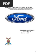 A Project Report On Ford Motors