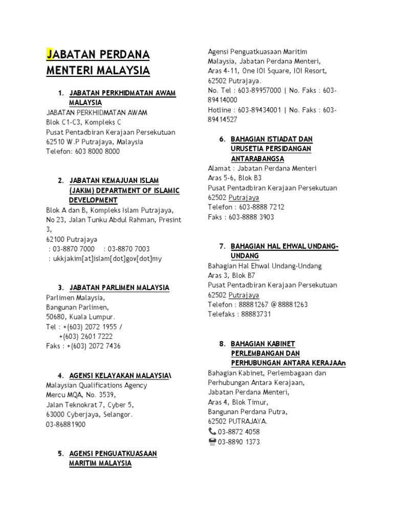 Jabatan Perdana Menteri Malaysia  PDF