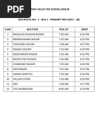 Bus Timings 2017-18 Primary