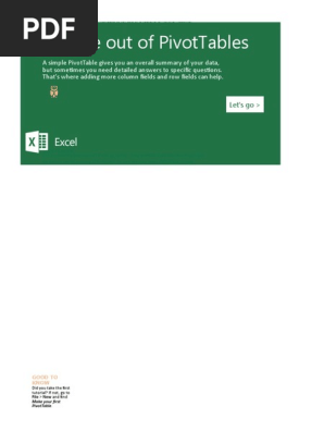 Pivot table