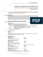 Codex Standard For Sweetened Condensed Milks