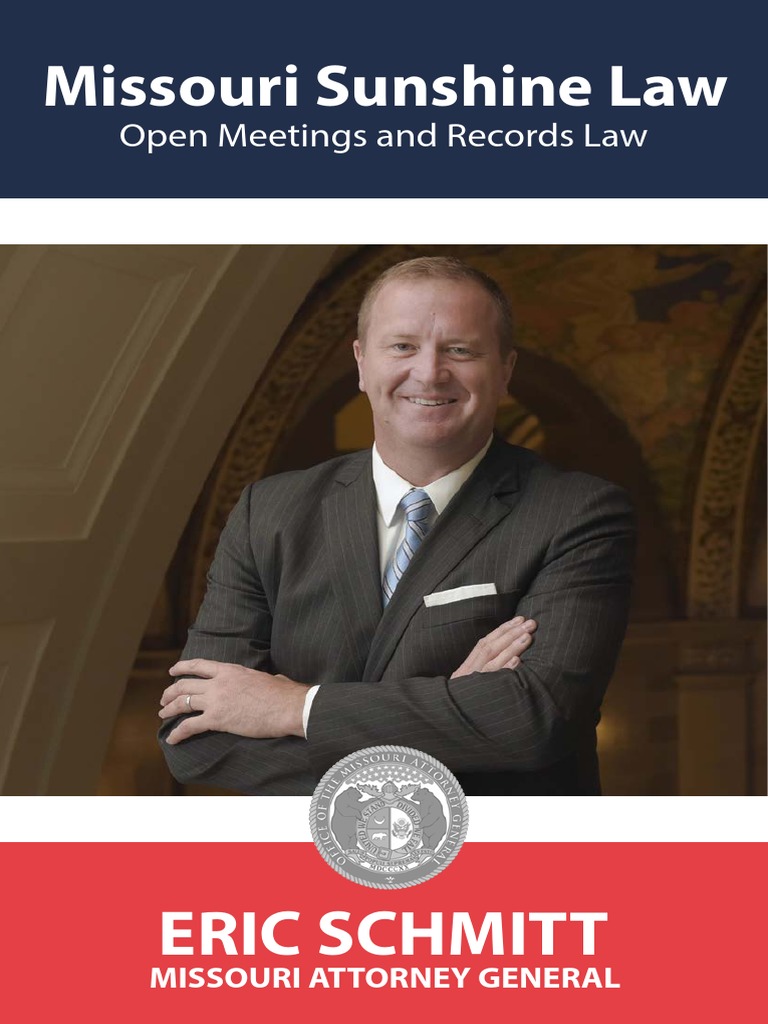 Missouri 2019 Sunshine Law Book PDF Freedom Of Information Laws By