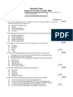 Question Paper Economics (CFA520) : October 2008