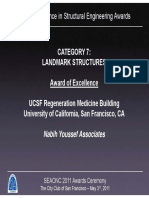 Category 7: Landmark Structures Award of Excellence UCSF Regeneration Medicine Building University of California, San Francisco, CA
