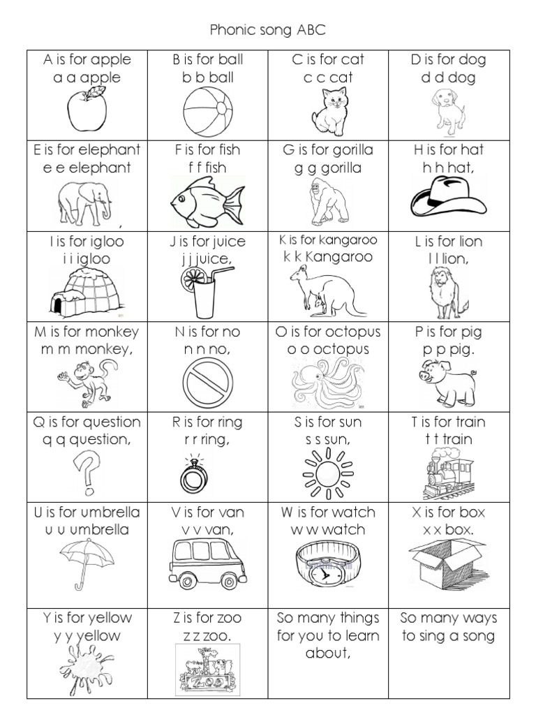 Phonic Song Abc Leisure Sports