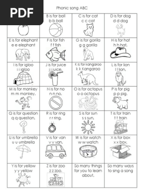Phonic Song Abc Pdf