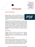 Geert Hofstede Cultural Diversity