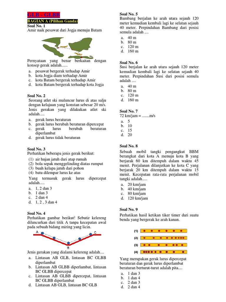 Contoh Soal Glb Dan Glbb Kelas 8 - Contoh Soal Terbaru