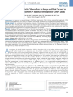 Epidemiology of lung tuberculosis