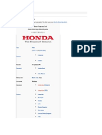 Honda: Honda Motor Company, LTD