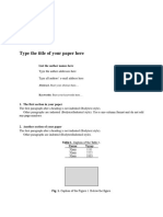 Type The Title of Your Paper Here: Abstract. Start Your Abstract Here Keywords: Start Your Keywords Here