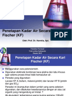 Penetapan Kadar Air Secara Karl Fischer