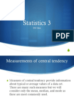 Statistics 3: DR Taher