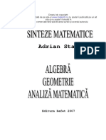 Sinteze matematice - algebra,  geometrie, analiza matematica (Adrian Stan).pdf