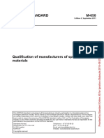 NORSOK M 650 Ed 2011 Qualification of Manufacturers of Special Materials PDF