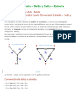 Conversión Estrella - Delta y Delta - Estrella