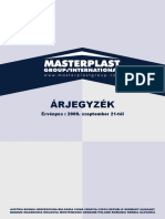 Árjegyzék Masterplas